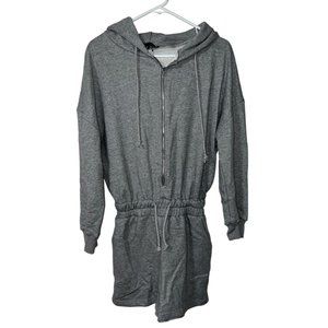 Insane Gene Gray Knit Long Sleeve Shorts Jumper Jumpsuit Hoodie Size Small